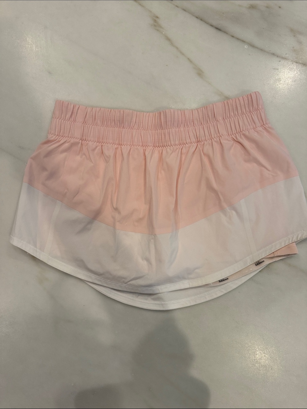 LIKE NEW LULULEMON Light Pink and White Women's Athletic Shorts Size 8